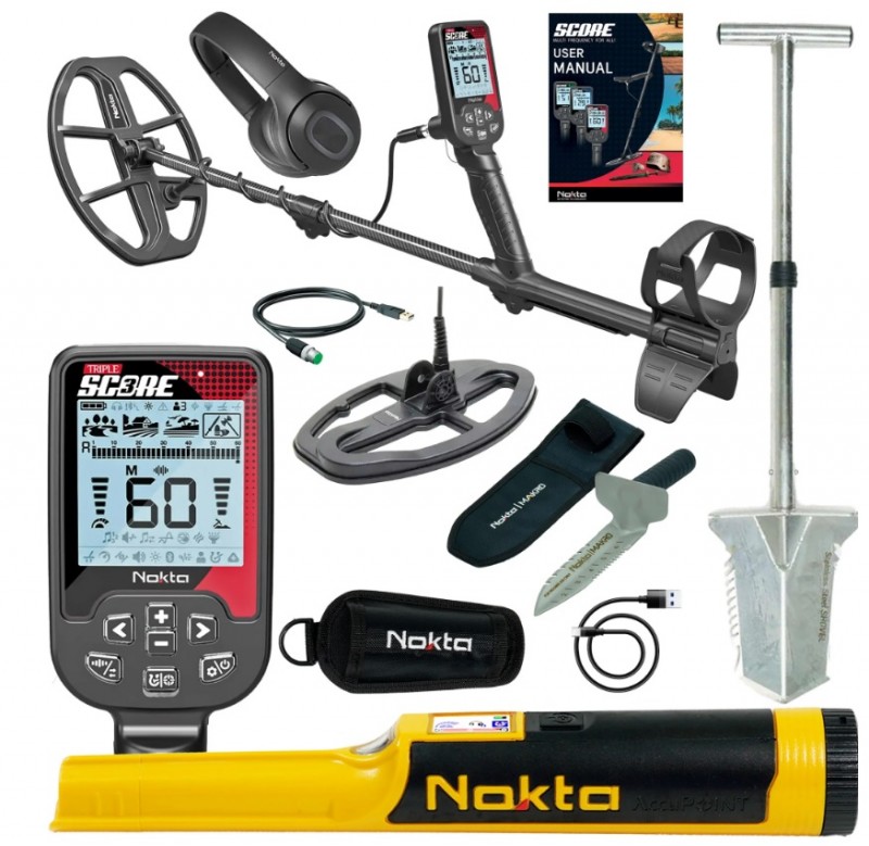 Nokta Black PulseDive Scuba Metal Detector with 8" Coil